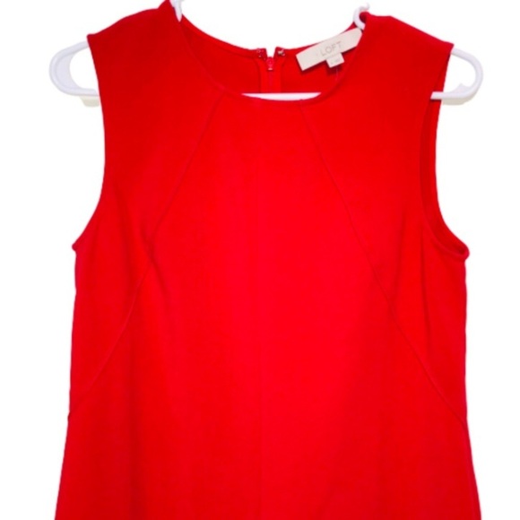 LOFT Ann Taylor red sleeveless shift dress NWT 6‎ - Picture 2 of 8